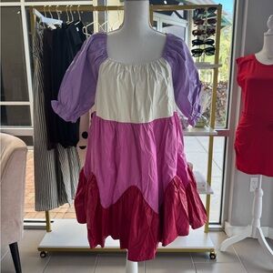 Fantastic Fawn Purple, Pink, and Red Casual Dress